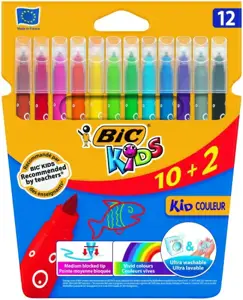 Bic spalvoti flomasteriai Kids Couleur 12 spalvų rinkinys 103226