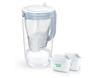 Brita Glass+ filter jug with 2 MaxtraPro PP cartridges (blue; 2.5 l)