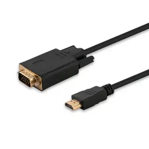 SAVIO CL-103 adapteris (HDMI M - D-Sub (VGA) M; 1,8 m; juoda spalva)
