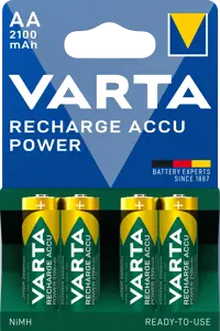 Varta -56706B, Įkraunama baterija, AA, nikelio-metalo hidrido (NiMH), 1,2 V, 4 vnt., 2100 mAh