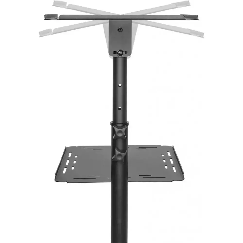 Techly ICA-TB TPM-10, Black, Plastic, Steel, 10 kg, 950 - 1450 mm, -12 - 12°, 502 mm