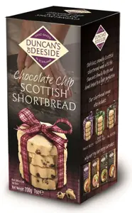 Sausainiai DUNCAN'S OF DEESIDE Scottish Shortbread su šokolado gabalėliais, 200 g