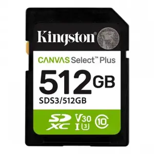 KINGSTON 512GB CANVAS SELECT PLUS SD -MUISTIKORTTI