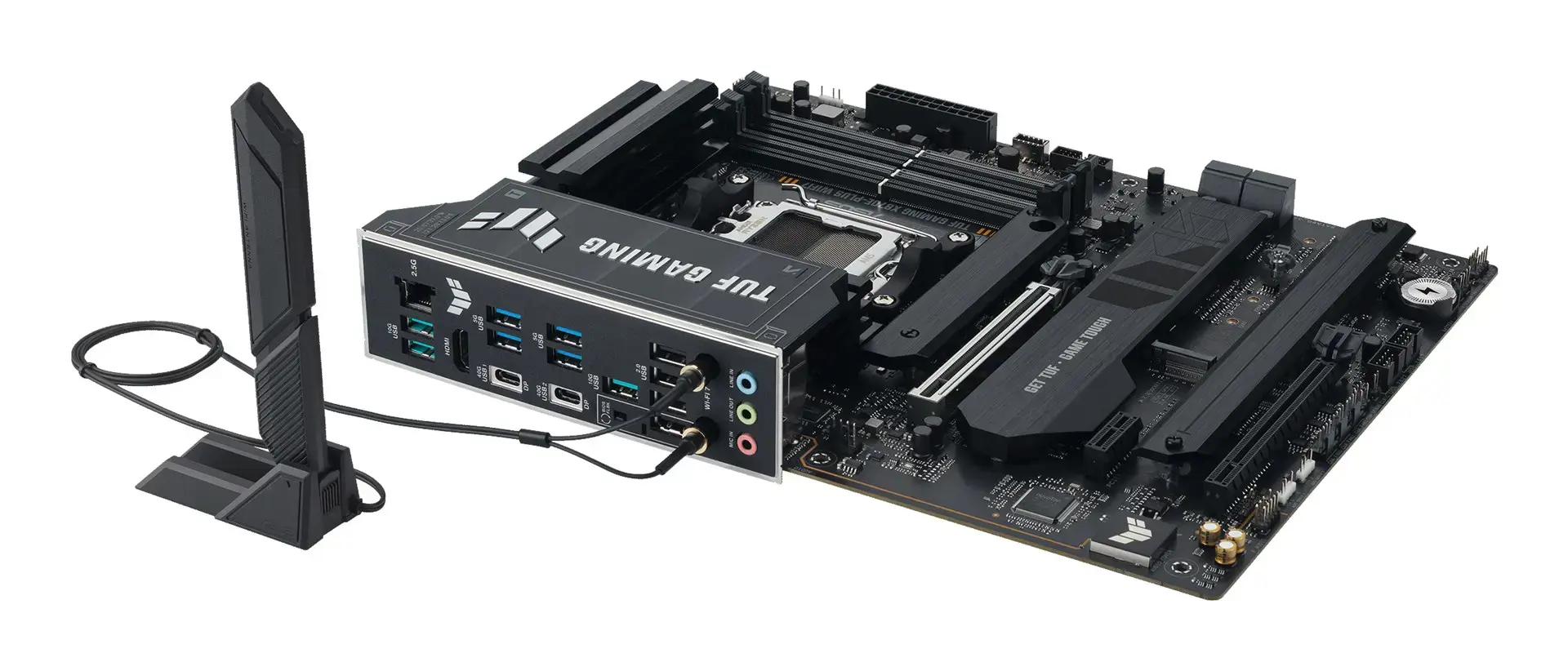 Mainboard ASUS AMD X870E SAM5 ATX Memory DDR5 Memory slots 4 1xPCI-Express 3.0 1x 1xPCI-Express 4.0 16x 1xPCI-Express 5.0 16x 4xM.2 1xHDMI 4xUSB 2.0 7xUSB 3.2 2xUSB-C 1xRJ45 3xAudio port TUFGAMX870E-PLUSWIFI7