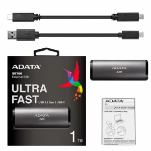 ADATA išorinis SSD diskas SE760 1TB titanium