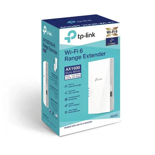 TP-Link AX1500 "Wi-Fi" diapazono ilgintuvas, 1500 Mbit/s, 1000 Mbit/s, "Windows 10", "Windows 7", "Windows 8", "Windows 8.1", "Windows 98SE", "Windows NT", "Windows Vista", "Windows XP", "Internet Explorer 11", "Firefox 12.0", "Chrome 20.0", "Safari 4.0" arba kita naršyklė su "Java", išorinė, 20/30 dBm