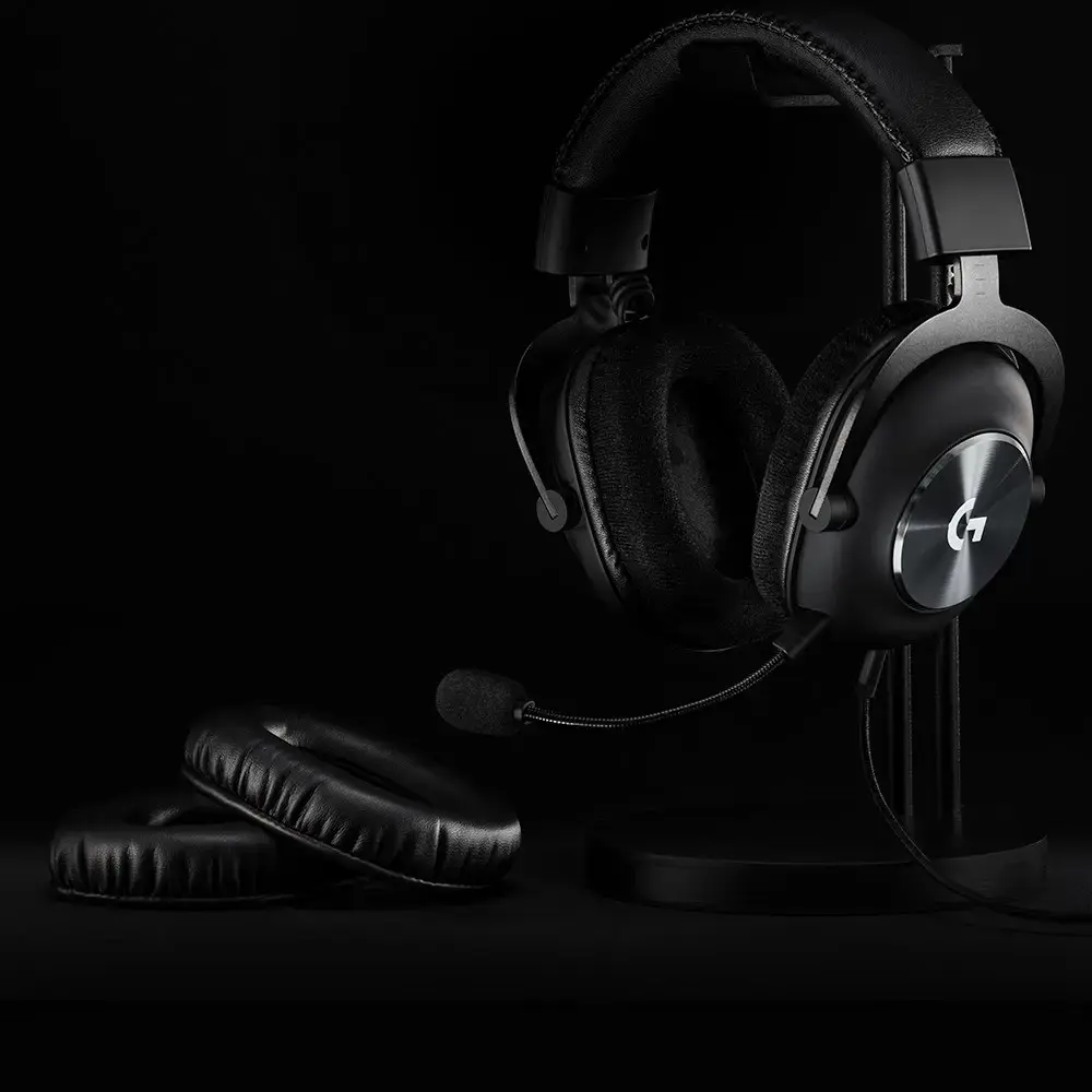 LOGITECH G PRO X laidinės žaidimų ausinės - mėlynas mikrofonas - juodos spalvos - USB DAC