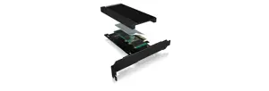 ICY BOX IB-PCI208-HS, PCIe, M.2, pilno aukščio / žemo profilio, PCIe 4.0, juodas, pasyvus