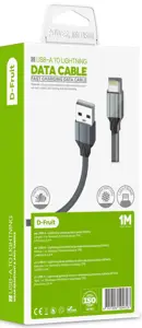 "D-Fruit" kabelis USB-A - "Lightning" 1 m (DF441L)