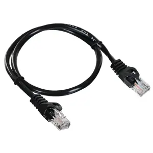 LANBERG PCU5-20CC-0050-BK Lanberg Patchcord RJ45 kat. 5e UTP 0,5 m juodas, 10 vnt.