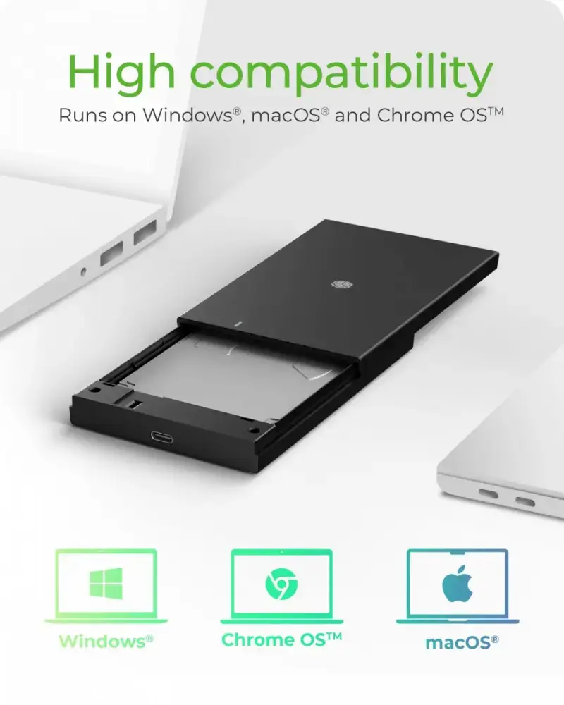 ICY BOX IB-200T-C3 Išorinis 2,5 colių HDD/SSD korpusas SATA USB 3.2 Gen 1