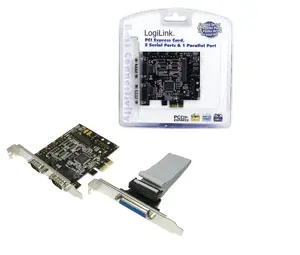 "Logilink" 2 x nuoseklusis (COM), 1 x lygiagretusis (LPT) PCIe