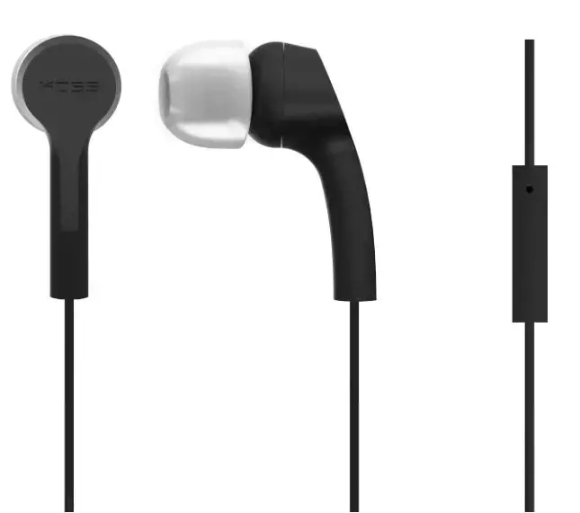 "Koss" laidinės ausinės KEB9iK, į ausis, su mikrofonu, 3,5 mm, juodos spalvos