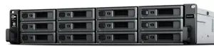 SYNOLOGY RS2423+ 12 lizdų stotelė AMD Ryzen Embedded V1780B QUAD CORE 8GB RAM Tik HDD/SSD