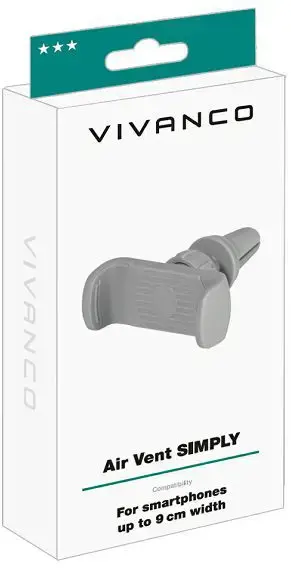  "Vivanco" automobilinis telefono laikiklis "Simply", pilkas (62378)