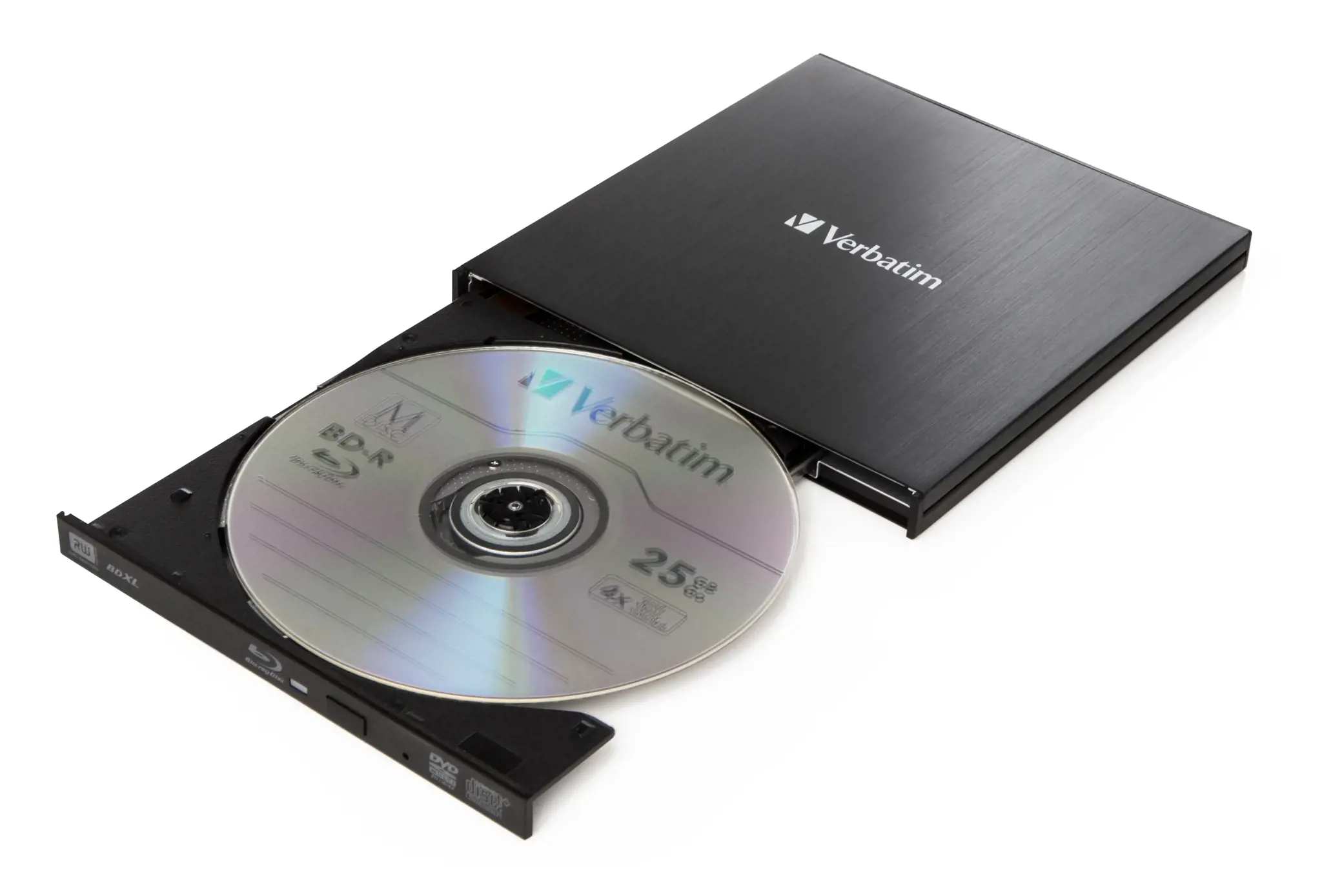 "Verbatim" išorinis plonas, juodas, lizdas, stalinis / nešiojamasis kompiuteris, "Blu-Ray RW", USB 3.2 Gen 1 (3.1 Gen 1), 145 mm