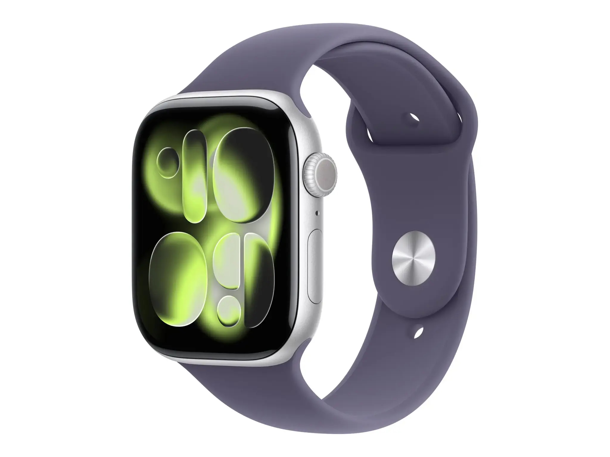 Apple Watch Series 11 GPS + Cellular 46mm Silver Aluminium Case with Purple Fog Sport Band - M/L | Apple