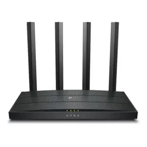 TP-Link Archer AX1500 Wi-Fi 6 maršrutizatorius, "Wi-Fi 6" (802.11ax), trijų dažnių (2,4 GHz / 5 GHz / 5 GHz), Ethernet LAN, juodas, stalinis maršrutizatorius