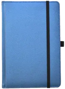 Kalendorius - užrašinė UNIVERSAL BLACK EDITION, PU, A5, be datų, mėlyna