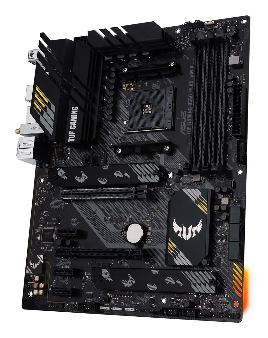 ASUS TUF GAMING B550-PLUS WIFI II, AMD, "Socket AM4", 3 kartos "AMD Ryzen 5", 3 kartos "AMD Ryzen™ 7", 3 kartos "AMD Ryzen™ 9", DDR4-SDRAM, 128 GB, DIMM