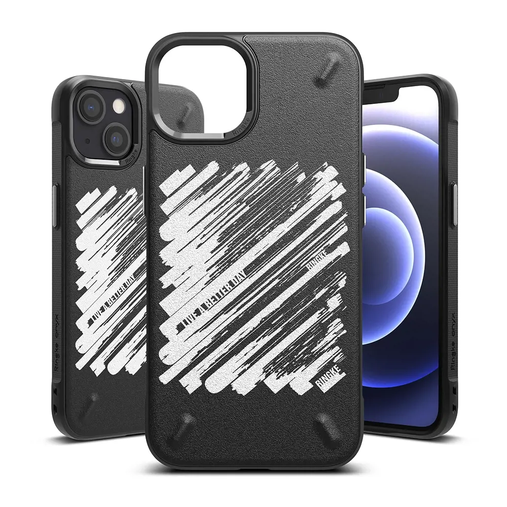 "Ringke Onyx Design" patvarus TPU dangtelis "iPhone 13 mini", juodas (OD541E229)