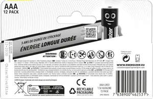 Energizer battery Everyday AAA DHP12