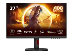 AOC | Q27G4ZR | 27 " | Fast IPS | QHD | 16:9 | 240 Hz | 1 ms | 2560 x 1440 pixels | 400 cd/m² | HDMI ports quantity 2 | Black