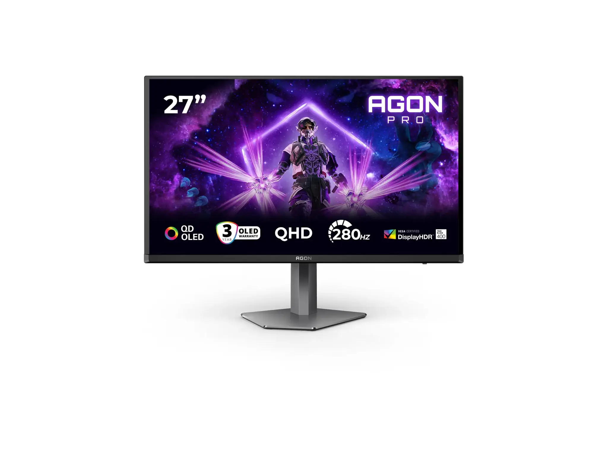 AOC | AG276QZD2 | 26.7 " | OLED | QHD | 16:9 | 240 Hz | 0.03 ms | 2560 x 1440 pixels | 250 cd/m² | HDMI ports quantity 2