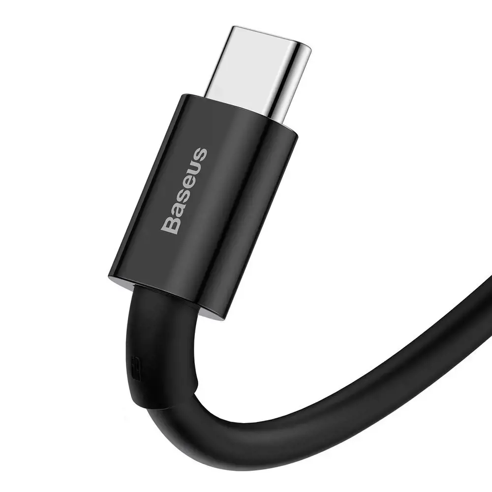 Baseus Superior USB - USB Typ C fast charging data cable 66 W (11 V | 6 A) Huawei SuperCharge SCP 2 m black (CATYS-A01)