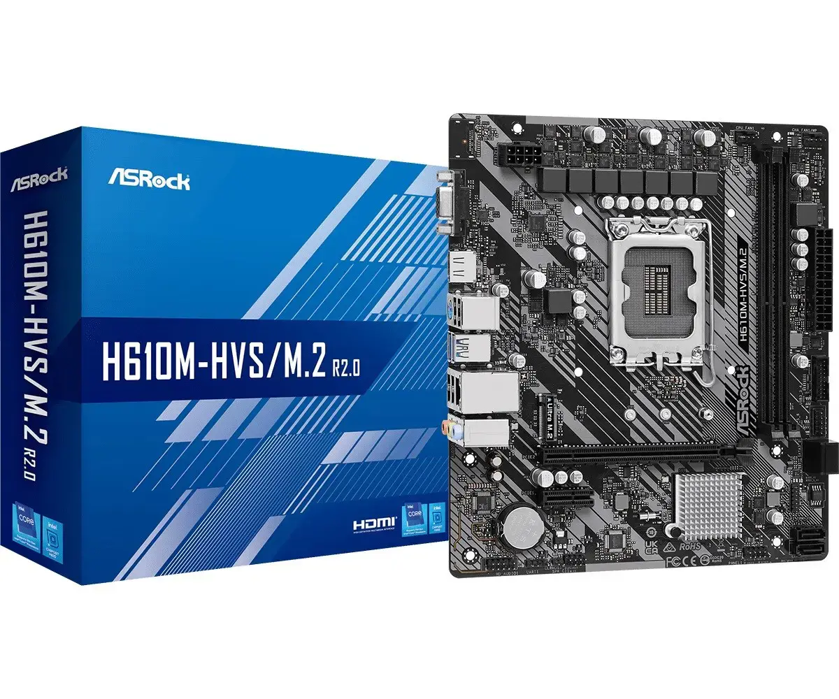 ASROCK H610M-HVS/M.2 R2.0 pagrindinė plokštė