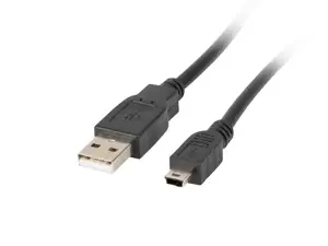 LANBERG CA-USBK-10CC-0018-BK Lanberg USB 2.0 mini AM-BM5P 1,8 m juodas kabelis