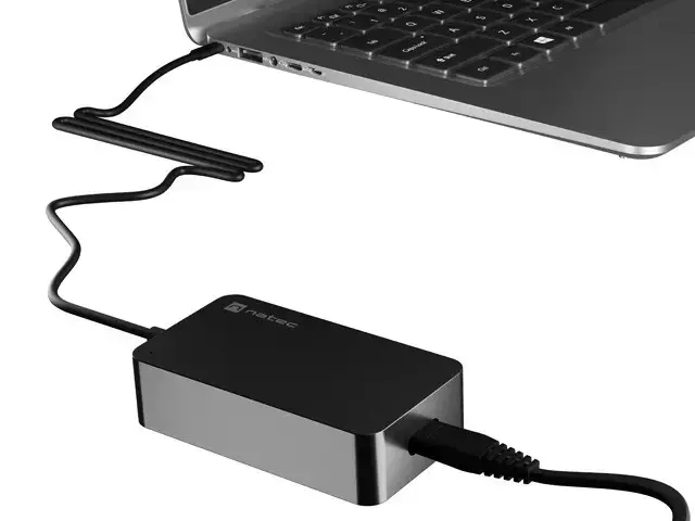 NATEC nešiojamųjų kompiuterių įkroviklis Grayling USB-C 45W, skirtas nešiojamiesiems kompiuteriams, planšetiniams kompiuteriams, telefonams
