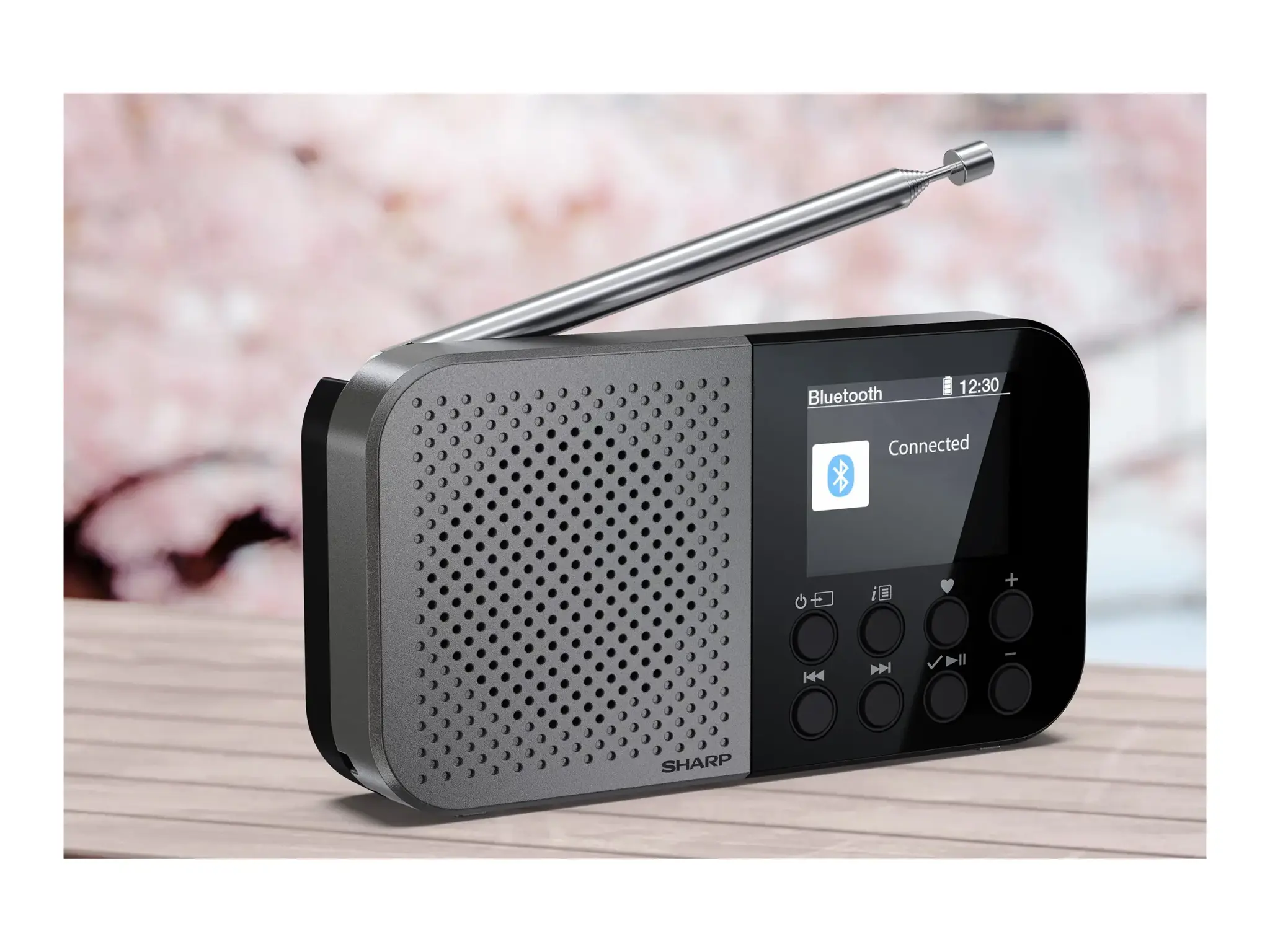 Sharp OSAKA Pocket/Handheld Portable Digital Radio | DR-P520(GY) | Bluetooth