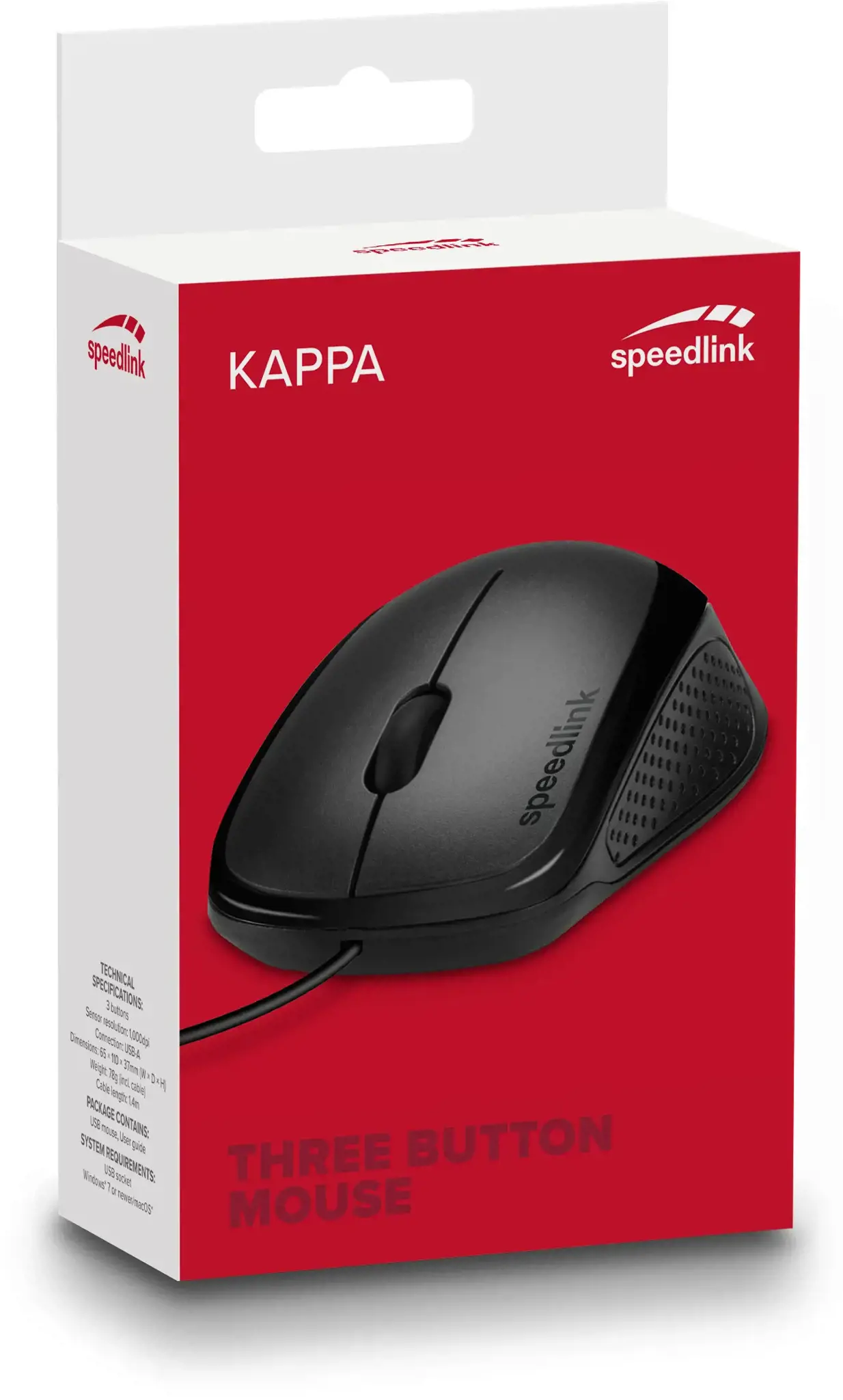"Speedlink" pelė Kappa USB, juoda (SL-610011-BK)