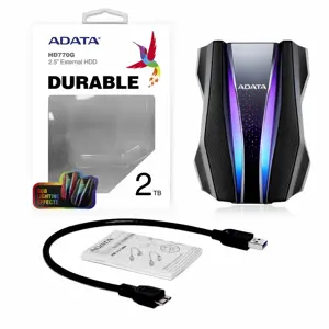 ADATA AHD770G-2TU32G1-CBK Išorinis kietasis diskas Durable HD770 2TB USB3 Black IP68 sertifikatas