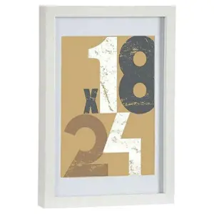 Sieninis nuotraukų rėmelis 88748 Baltas 24 x 2,5 x 32,5 cm MDF Mediena (1 vnt.)