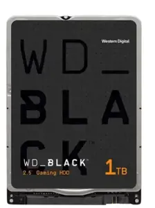 "WD Mobile Black" 1 TB kietasis diskas 7200 aps./min sATA Serial ATA 6Gb/s 64MB spartinančioji atmi…