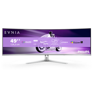 Philips Evnia 8000 49M2C8900/00, 124.2 cm (48.9"), 5120 x 1440 pixels, Dual QHD, QDOLED, 0.03 ms, White