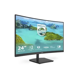 Monitorius PHILIPS 241E1SCA/00 Monitor Philips 241E1SCA/00 23,6 FullHD, VA, HDMI, curved, speakers