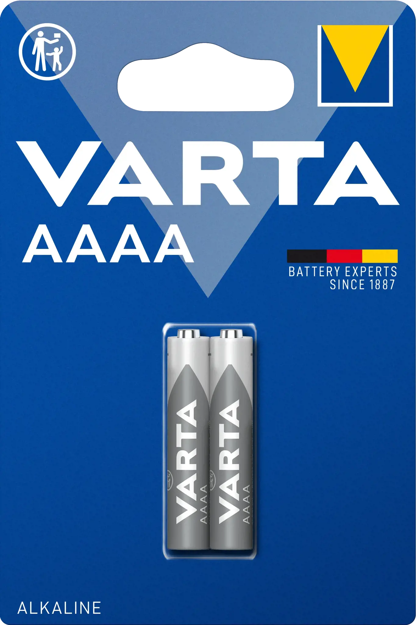 Varta 4061 101 402, Vienkartinė baterija, AAAA, šarminė, 1,5 V, 2 vnt., 40,2 mm