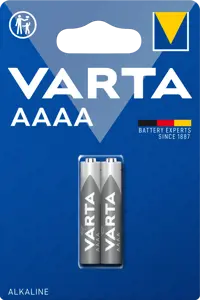 Varta 4061 101 402, Vienkartinė baterija, AAAA, šarminė, 1,5 V, 2 vnt., 40,2 mm