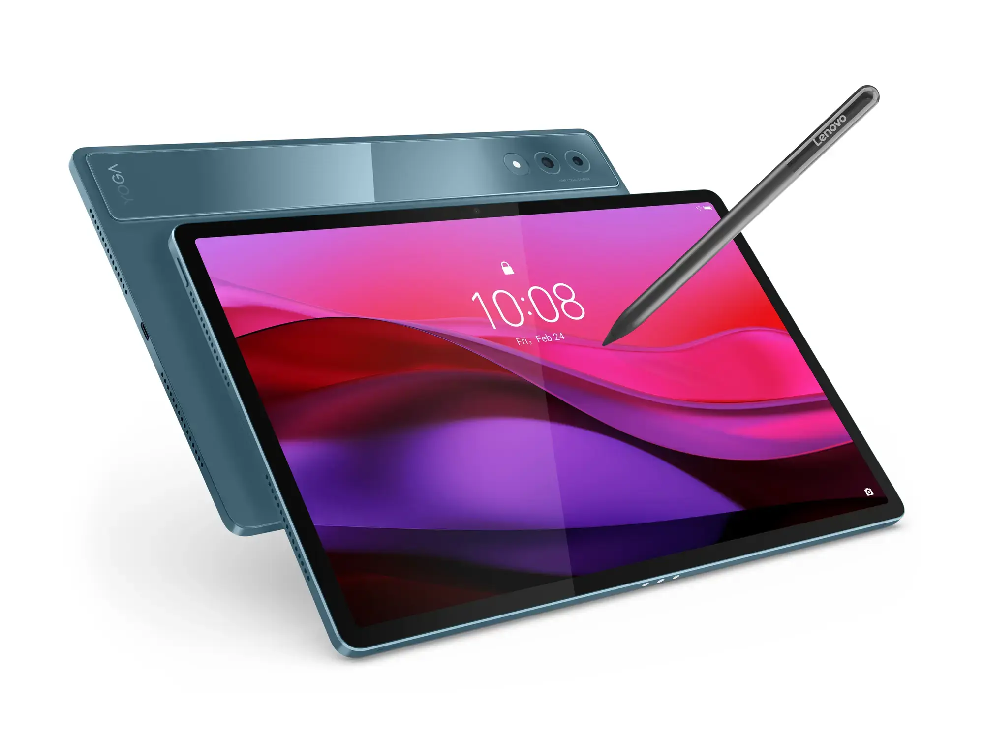 Lenovo | Yoga Tab Plus Wi-Fi (without power adapter) | ZAEG0018NL | 12.7 " | Tidal Teal | LTPS | 2944 x 1840 pixels | Qualcomm | Snapdragon 8 Gen 3 Mobile Platform | 16 GB | Soldered LPDDR5x | 256 GB | Wi-Fi | Front camera | 13 MP | Rear camera | 13 MP | Bluetooth | 5.4 | Android | 14 or Later | Warranty 24 month(s) | Lenovo 2-in-1 Keyboard Pack + Lenovo Tab Pen Pro