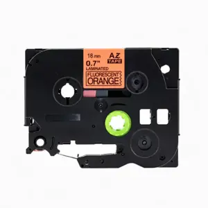 Analoginė juostelė Brother TZe-B41 18mm (Black/Fluo Orange)