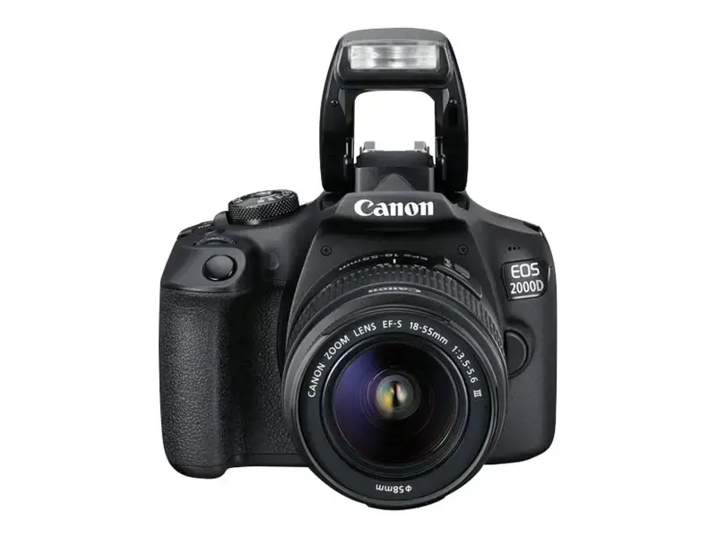 "Canon EOS 2000D" + EF-S 18-55mm f/3.5-5.6 III, 24,1 MP, 6000 x 4000 taškų, CMOS, "Full HD", juoda