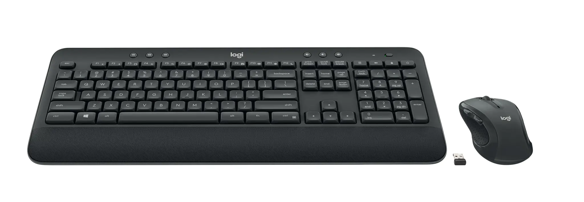 Logitech MK545 ADVANCED Wireless Keyboard and Mouse Combo, Full-size (100%), USB, QWERTZ, Black, Mouse included
