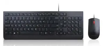Lenovo 4X30L79928, pilno dydžio (100%), USB, QWERTY, juoda, pelė pridedama