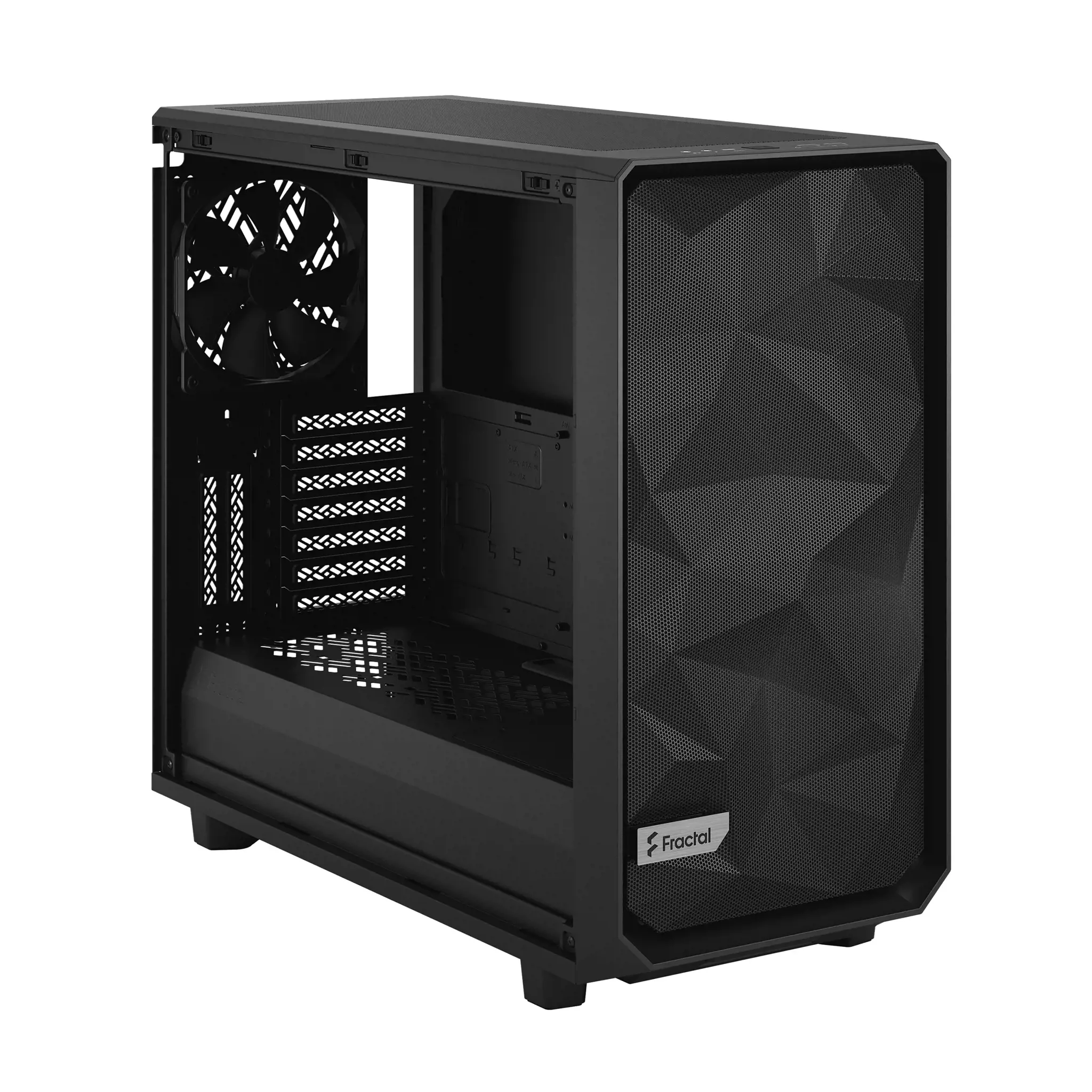 "Fractal Design Meshify 2", kompiuteris, juodas, ATX, EATX, "micro ATX", Mini-ITX, plieninis, žaidimų, 18,5 cm