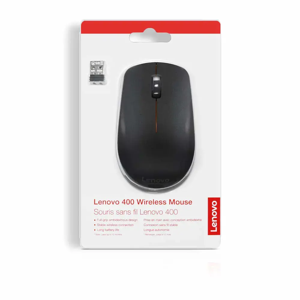 "Lenovo" GY50R91293, dvipusis, optinis, RF belaidis, 1200 DPI, juodas