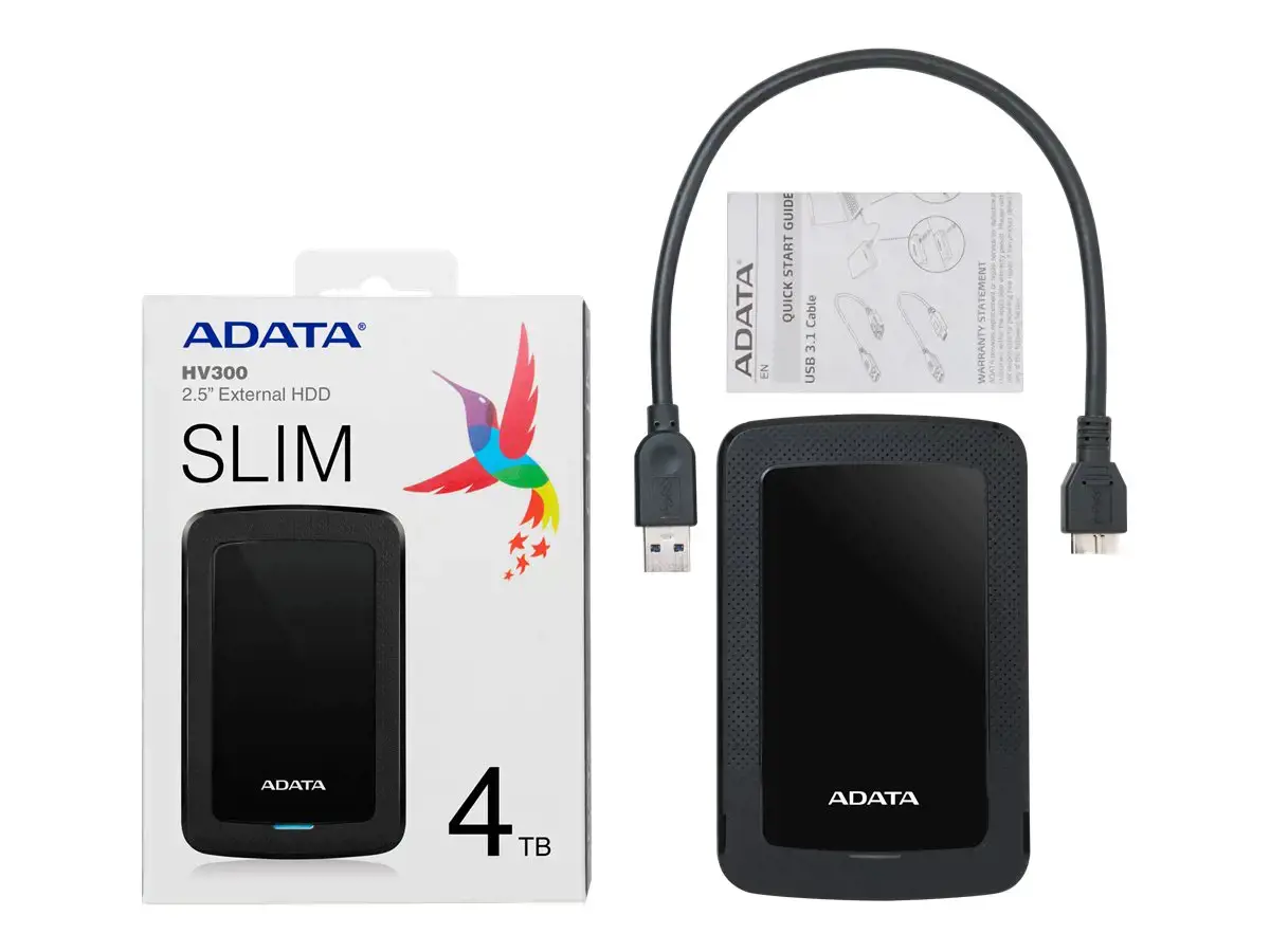 ADATA HV300 4TB USB3.1 kietasis diskas 2.5i Black