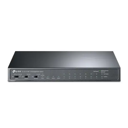 "TP-Link" 8 prievadų 10/100Mbps + 3 prievadų Gigabitinis stalinis komutatorius su 8 prievadais PoE+, nevaldomas, Fast Ethernet (10/100), maitinimas per Ethernet (PoE)